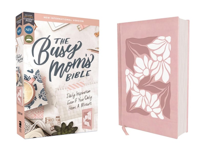 Niv, the Busy Mom's Bible, Leathersoft Over Board, Pink, Red Letter, Comfo Carousel 1