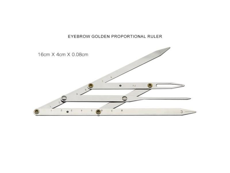 Stainless Steel Eyebrow Mapping Ruler Golden Ratio Caliper Carousel 2