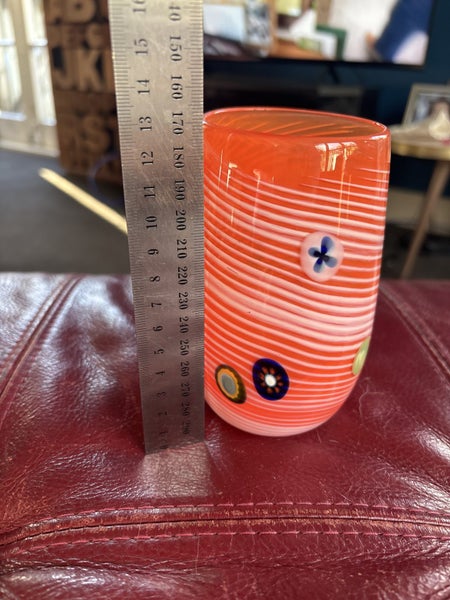 Murano art glass murrine tumbler makes great vase too Carousel 2