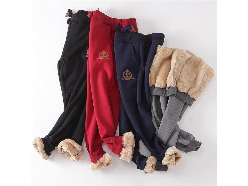 Women's Cotton Velvet Warm Harem Sweatpants Carousel 2