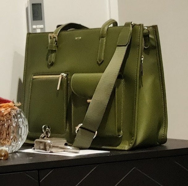 Leather office laptop bag