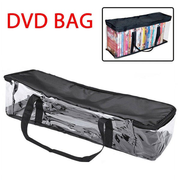 Large Clear Holds DVD CD Storage Holder Easy Zip Closure Carry Bag Organizer Carousel 1