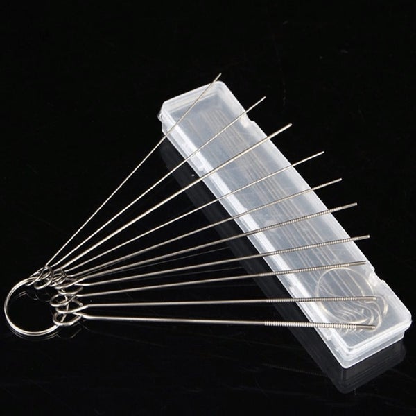 10Pcs Box Stainless Steel Shower Head Cleaner Needles Carousel 2
