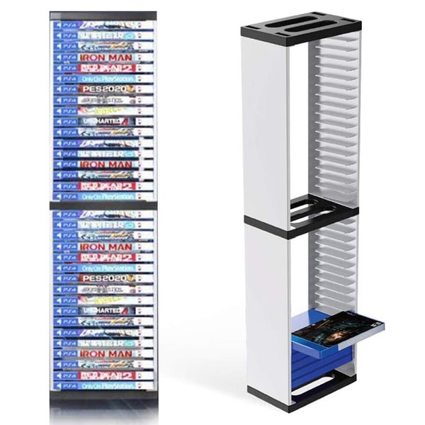 Game Storage Stand Tower for PS5/ PS4/ PS3/ Xbox Series S, Universal Game Dis Carousel 1