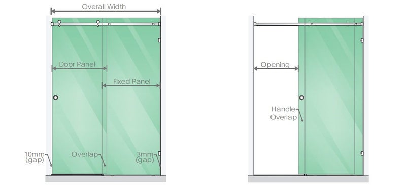 Della Francesca 120Cm Frameless Glass Sliding Shower Door With Gold Rail And Har Carousel 2