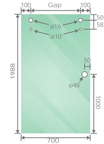 Della Francesca 140Cm Frameless Glass Sliding Shower Door With Gold Rail And Har Carousel 2