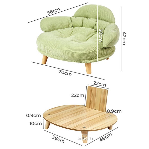 Pawz Elevated Pet Dog Cat Sofa Bed Couch Xl Size Green Carousel 2