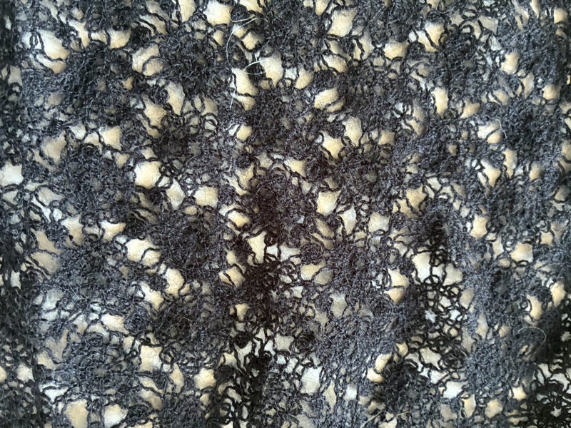 Wool mix lace in black Carousel 1