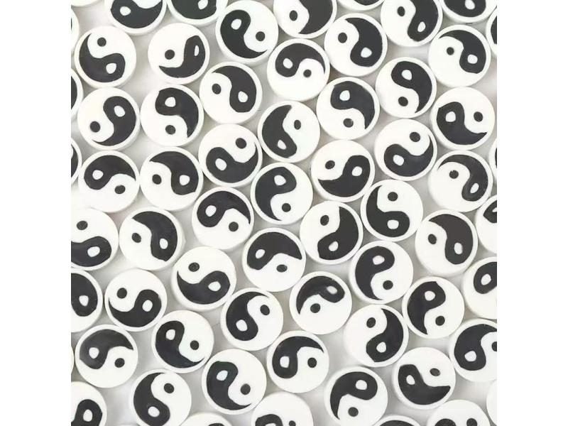 50pcs DIY Yin Yang Beaded Bracelet Necklace Accessories Carousel 1