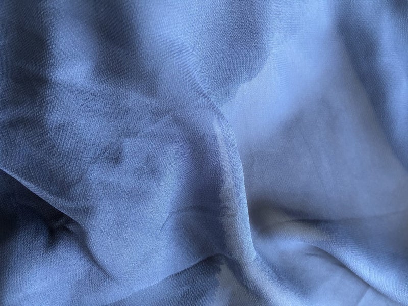 Blue viscose georgette Carousel 1