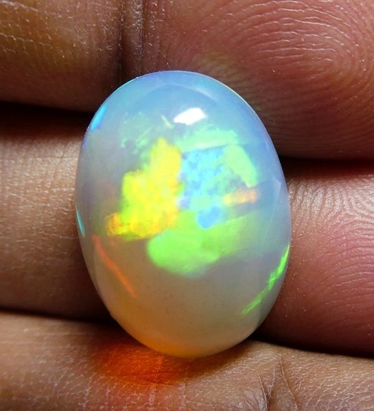 $1RE 8.07CT Buy Now $3150 UNTREATED RAINBOW HUGE OVAL 100% NATURAL CRYSTAL OPAL Carousel 1