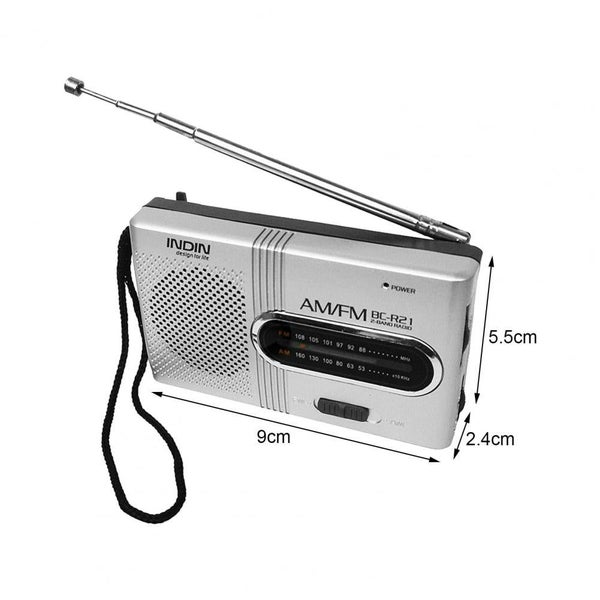 BC-R21 Portable AM FM Radio Battery Operated Pocket Radio Longest Lasting Bes Carousel 2