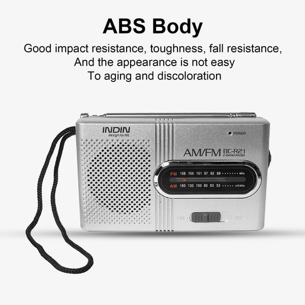 BC-R21 Portable AM FM Radio Battery Operated Pocket Radio Longest Lasting Bes Carousel 8