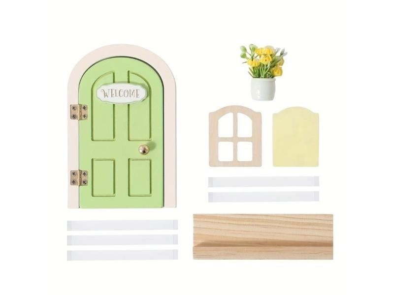 Glows In Dark Mini Fairy Elf Door Home Decor Carousel 1
