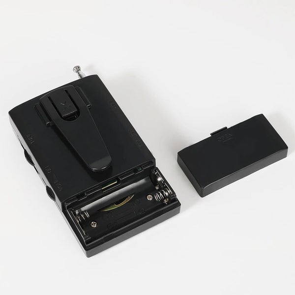AM/FM Battery Powered Portable Pocket Radio with Retro Speaker, Black Carousel 2