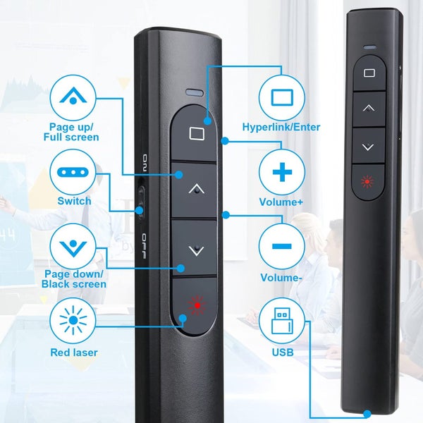 Wireless Presenter Remote, Presentation Clicker with Hyperlink & Volume Remot Carousel 2