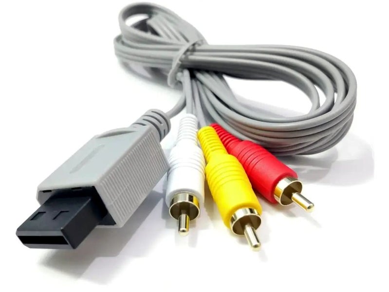 Nintendo Wii to 3x RCA AV Stereo Audio Video TV cable cord lead Carousel 1