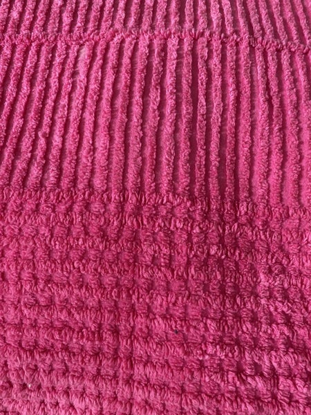 Queen-Double Candlewick bedspread HOT PINK retro bedspread Carousel 1