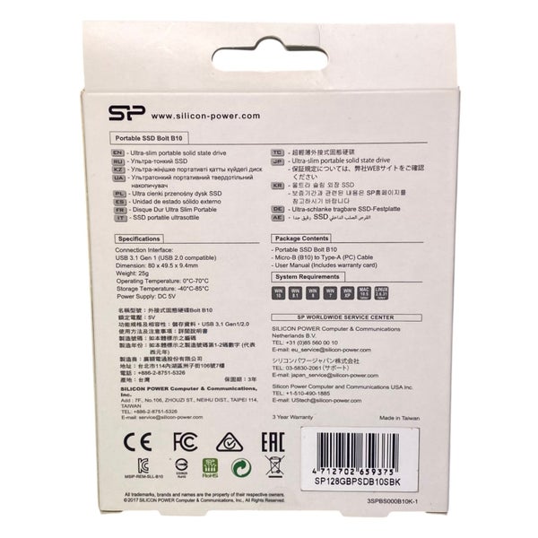 Silicon Power 128GB Portable SSD Bolt B10 Carousel 2