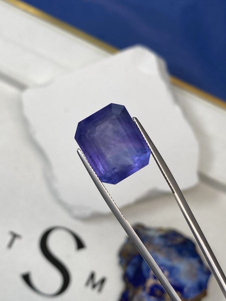 $1RES ~ $1600 Buy Now * 28.61ct Purple Blue Fluorite RARE Carousel 4