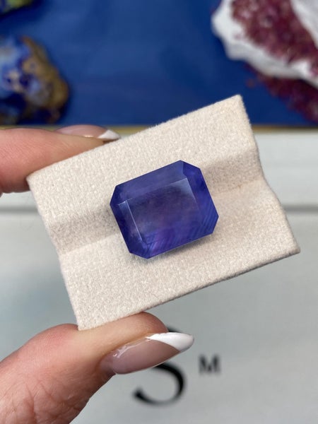 $1RES ~ $1600 Buy Now * 28.61ct Purple Blue Fluorite RARE Carousel 1