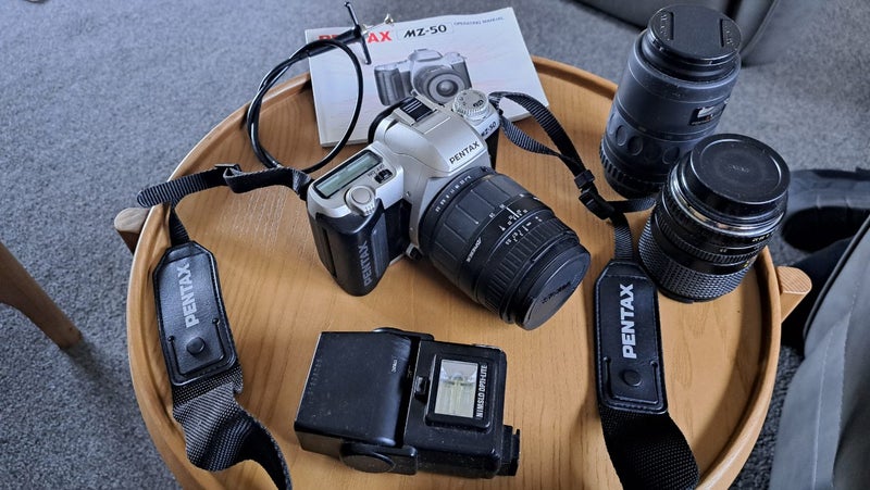 Pentax MZ-50 SLR camera with lenses Carousel 1