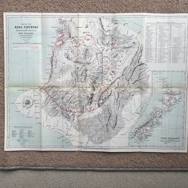 The King Country. original explorations. Large.1883. RARE Carousel 1