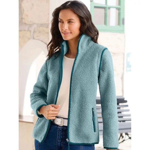 Sleeves or sleeveless? you can have both in one jacket - size 12 - Jade