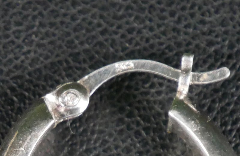 Attractive Contemporary Design "Squared Off" Hoop Sterling Silver Earrings Carousel 2