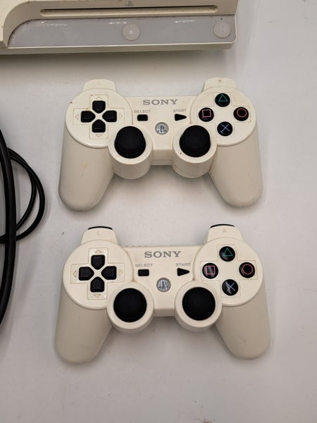 * White 320GB PS3 Slim Console w/ 2 Controllers & Cables! * Carousel 2