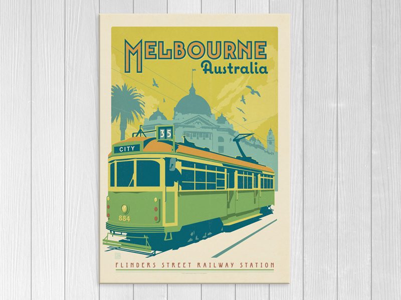 Retro - Australia - Vintage - Pop Art - Melbourne - Wall Art - Art Prints Carousel 1
