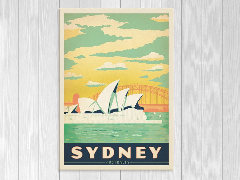 Retro - Australia - Vintage - Pop Art - Sydney - Wall Art - Art Prints Carousel 1