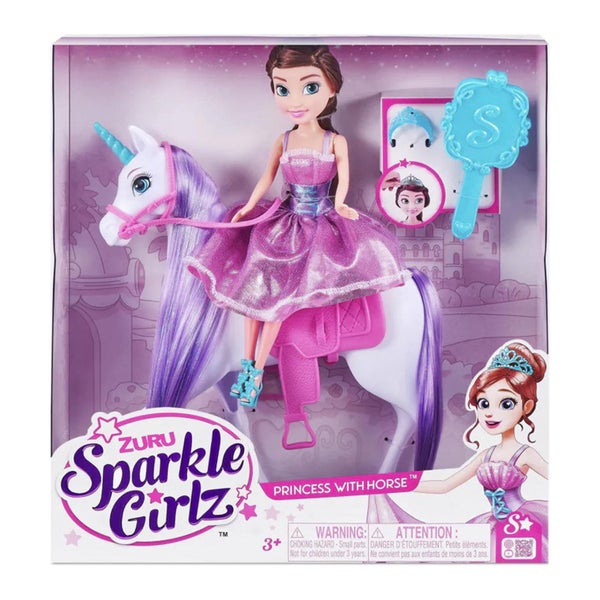 Zuru Sparkle Girlz Princess Doll with Unicorn Horse Playset Carousel 1