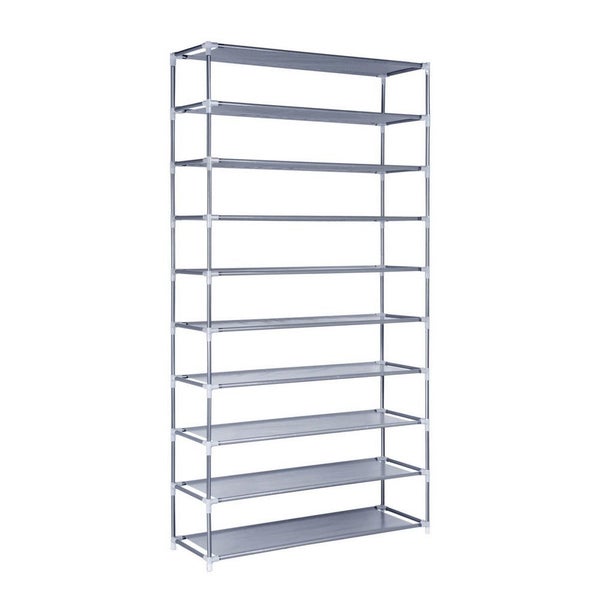 Artiss 10-Tier Shoe Rack Stackable 50 Pairs Grey Carousel 2