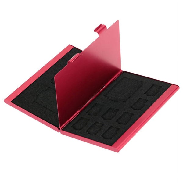 12 in 1 Aluminum Storage Box Bag Memory Card Case Holder Wallet Large Capacit Carousel 1