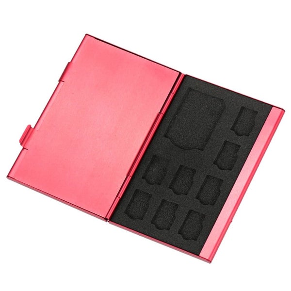 12 in 1 Aluminum Storage Box Bag Memory Card Case Holder Wallet Large Capacit Carousel 5