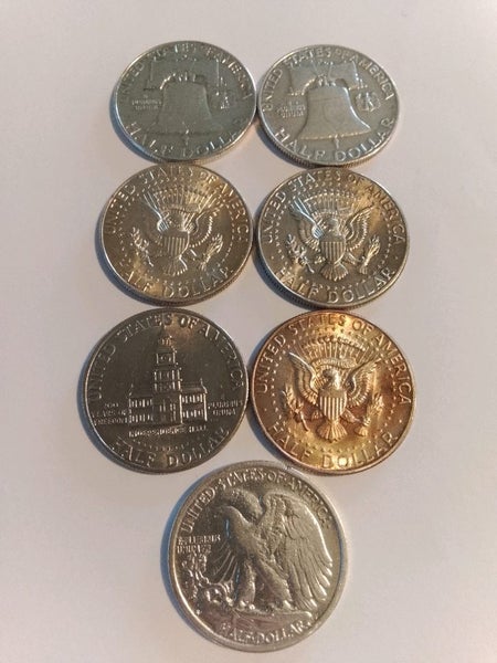 4 U.S Silver Half Dollar's 90% x2 40% x2 Carousel 1
