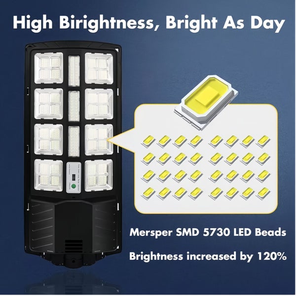 Solar LED Flood Light with Remote Control Carousel 1