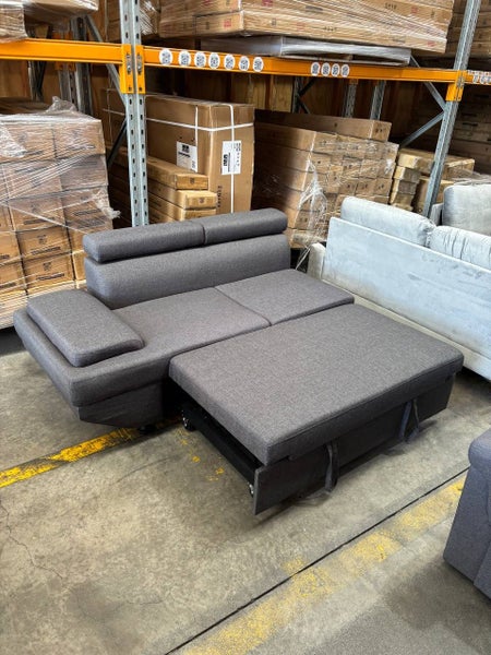 Dark Grey Sofa Chaise - pull out Carousel 1