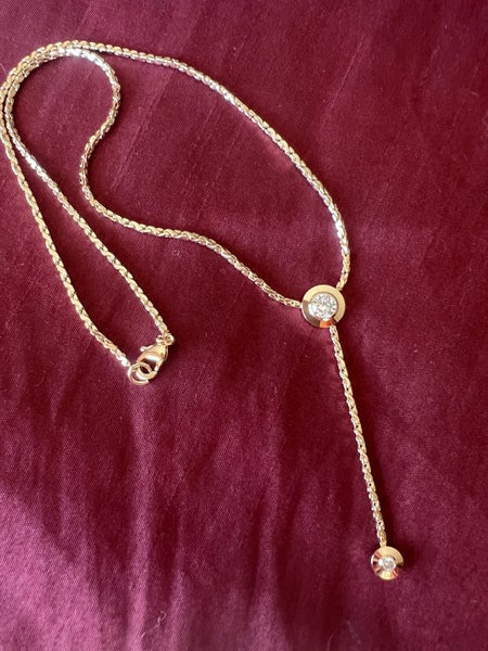 EXQUISITE SIMULATED DIAMOND 24KGB PENDANT *NO RES*