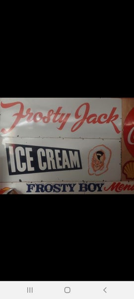 Frosty Jack porcelain sign 3.6mtr x 600mm Carousel 3