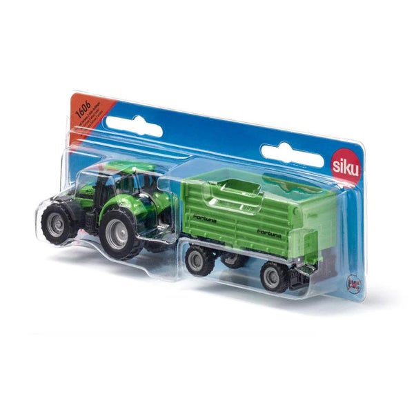Siku Deutz -Fahr with Fortuna 4-Wheel-Trailer Diecast Carousel 6