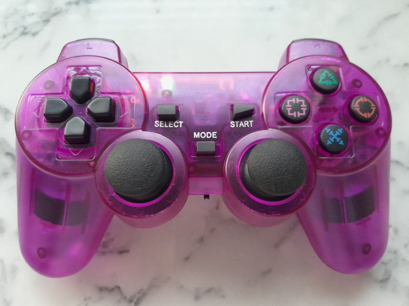 2.4G Wireless DualShock Controller for PS2 – plug'n'play - Transparent Purple Carousel 1