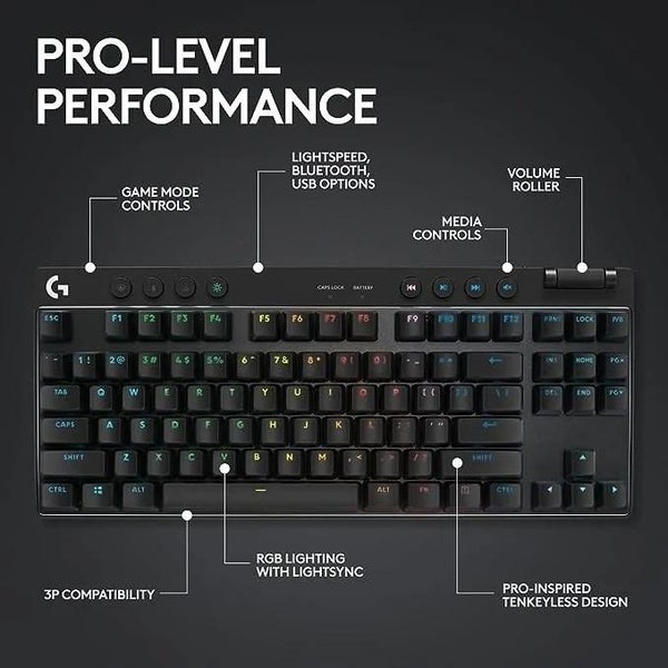 Logitech G PRO X TKL LIGHTSPEED Gaming Keyboard (Black) Carousel 5