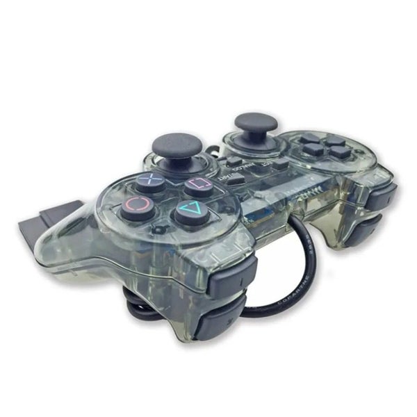 PS2 PlayStation 2 Wired DualShock Controller - Transparent Black Carousel 2