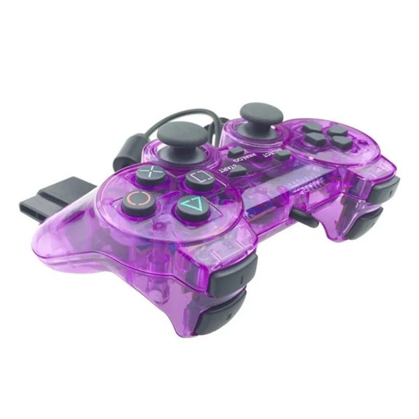 PS2 PlayStation 2 Wired DualShock Controller - Transparent Purple Carousel 4