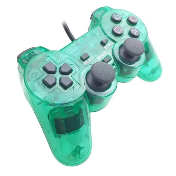 PS2 PlayStation 2 Wired DualShock Controller - Transparent Green Carousel 2