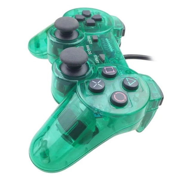 PS2 PlayStation 2 Wired DualShock Controller - Transparent Green Carousel 3