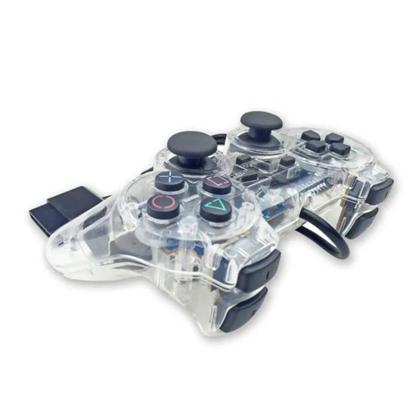 PS2 PlayStation 2 Wired DualShock Controller - Transparent White Carousel 2