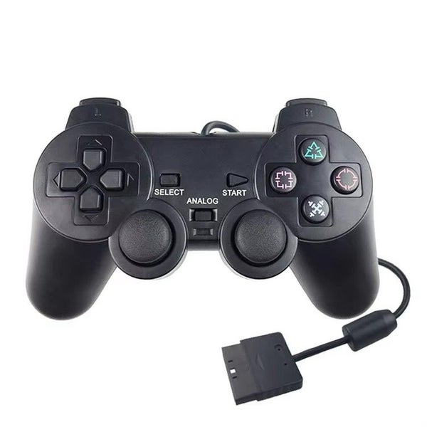 PS2 PlayStation 2 Wired DualShock Controller - Black Carousel 1